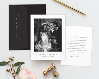 Photo Wedding Thank You Cards: Personalized Newlywed Stationery Set