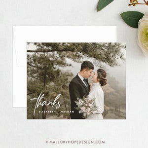 Wedding Photo Thank You, Thanks, Photo Thank You,  Thank You, Wedding Photo Thank You Card, Bridal Thank You, Custom Thank You Card