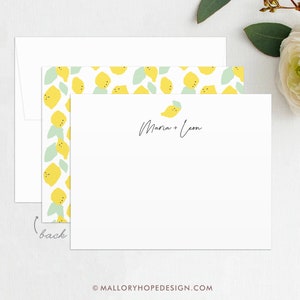 Lemon Stationary, Lemon Stationery, Personalized Stationery, Custom Stationery, Personalized Stationary, Personalized Thank You Cards