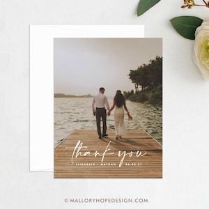 Marker Photo Wedding Thank You, Photo Thank You,  Thank You, Wedding Photo Thank You Card, Bridal Thank You, Custom Thank You Card