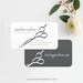 Shears Business Card Hair Stylist Calling Card, Contact Card,, Hair Stylist, Barber, Salon Business Cards Template, Instant Download, MHD1 