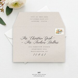 Printable Envelope Template, Editable Envelope, DIY Envelope Template, Wedding Envelope Template, Calligraphy Envelope, Multiple Sizes, ENV1