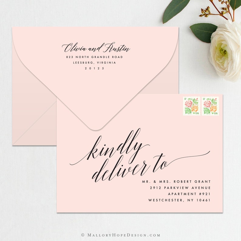 Custom Printed Envelopes, Guest Addressing, Recipient Addressing, Return Address Printing, A7, A2,4Bar Envelopes, White Ink Envelopes, Blank image 9