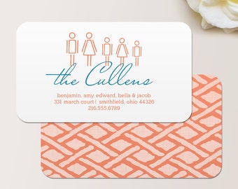 Stick Figure Family Business Card, Calling Card, Mommy Card, Contact Card,  Family Calling Cards, Business Cards, Modern Business Cards