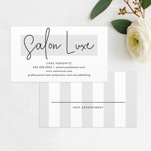 Luxe Business Card Hair Stylist Calling Card,, Hair Stylist, Barber, Salon Business Card, Salon Template, Instant Download, BUS1