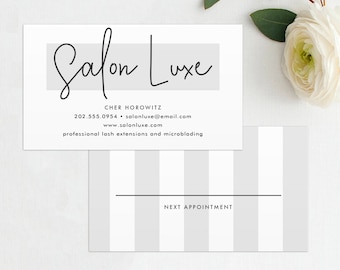 Luxe Business Card Hair Stylist Calling Card,, Hair Stylist, Barber, Salon Business Card, Salon Template, Instant Download, BUS1