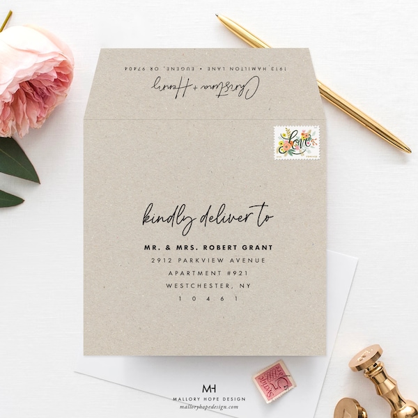 Custom Printed Square Envelopes Etsy