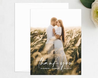 Marker Photo Wedding Thank You, Photo Thank You, Wedding Thank You, Wedding Photo Thank You Card, Bridal Thank You, Custom Thank You Card