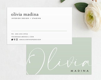 Modern Business Card Printed, Custom Calling Card, Minimalistic Card, Minimal Business Cards, Event Planner, Calling Cards, Business Cards