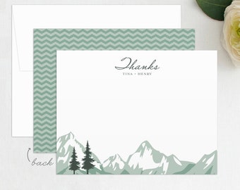 Mountain Stationery Set, Wedding Stationery, Newlywed Stationery, Utah, Mountain Stationery, Mountain Range, Card & Envelope Set, Stationary