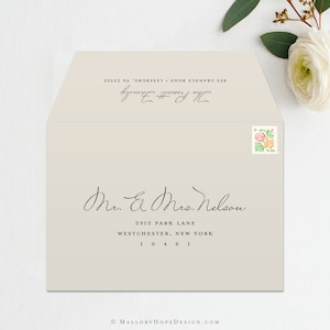 Printable Envelope Template, Editable Envelope, DIY Envelope Template, Wedding Envelope Template, Calligraphy Envelope, Multiple Sizes, ENV1 image 1