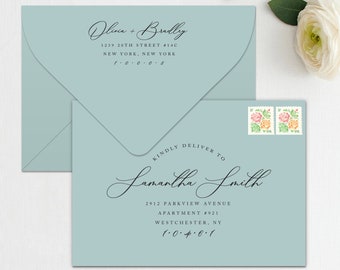 Printable Envelope Template, Editable Envelope, DIY Envelope Template, Wedding Envelope Template, Calligraphy Envelope, Multiple Sizes, ENV1
