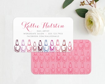 Manicurist Business Card, Nail Technician Business Card, Nail Salon, Calling Cards, Business Card Template, Instant Download, BUS1