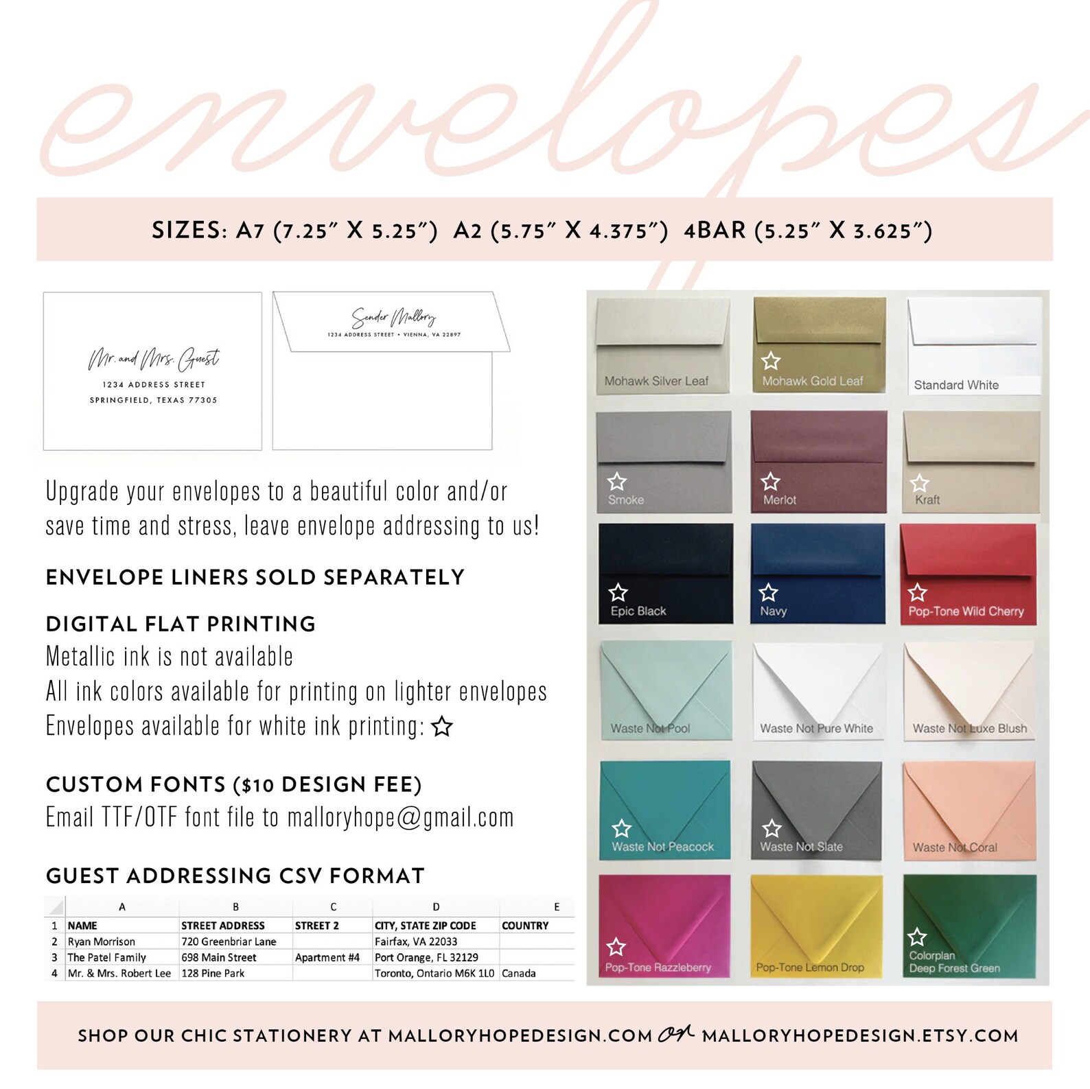 Personalized Note Cards & Envelopes Notecard Set Custom Etsy