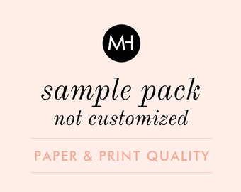 Sample Pack, Not Customized, Printed Samples for Paper and Print Quality