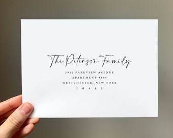 Minimalist Printable Envelope Address Template, DIY Envelope Template, Wedding Envelope Template, Return Envelope, Many Sizes, Marker, ENV1