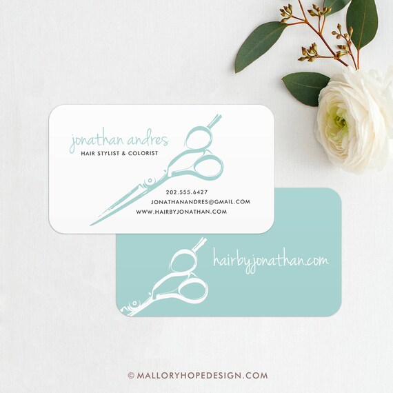Shears Business Card Printed Calling Card Hair Stylist Etsy
