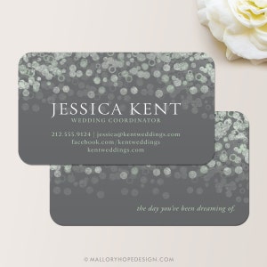 Champagne Bubbles Business Card, Calling Card, Contact Card, Interior Designer, Event Planner, Wedding Planner, Wedding Coordinator image 1