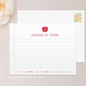 Teacher Stationery Template Digital Files, Teacher Thank You Card ...