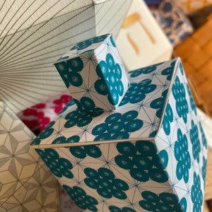 Turquoise Dreidel Gift Box Hanukkah Paper Craft Print Template-3D Printable Model-Pdf A4 Size-Chanukah Holiday Activities-INSTANT DOWNLOAD