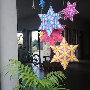 Hanukkah Decorations-3 Dimensional Paper craft Star of David-A4 Printable Template-Jewish Holidays Arts Crafts Activities-INSTANT DOWNLOAD