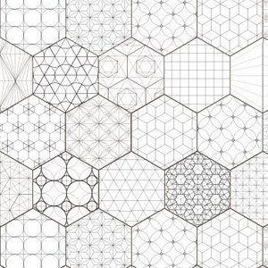 Hexagons Geometric Patterns-printable-patterned Hexagon Coloring Page ...