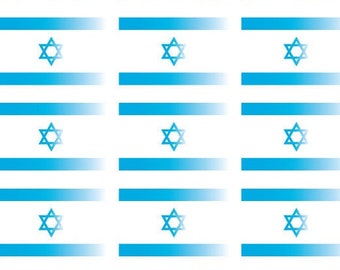 Small Flags Of Israel Images To Print-Image-Photo-Template-PDF Printable-Jewish-Diy Papercraft Banner-Star Of David-Crafts-INSTANT DOWNLOAD