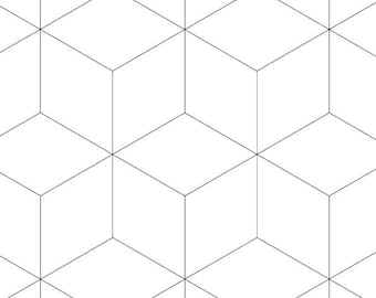 May include: A white background featuring a repeating black line pattern of isometric cubes. In the bottom left corner, Hebrew text is present. In the bottom right corner, the text reads zebratoys with social media icons and zebratoys.etsy.com.
