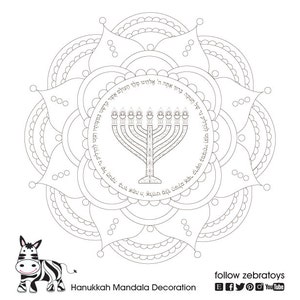 Hanukkah Menorah Prayer Mandala Decoration Candles Etsy