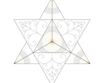 Merkaba Merkabah-Merkavah-Kabbalah Wall Art Décor-Sacred Geometry-Geometric Coloring Print-A4 PDF-Star Tetrahedron-Divine-DOWNLOAD HALELUYA