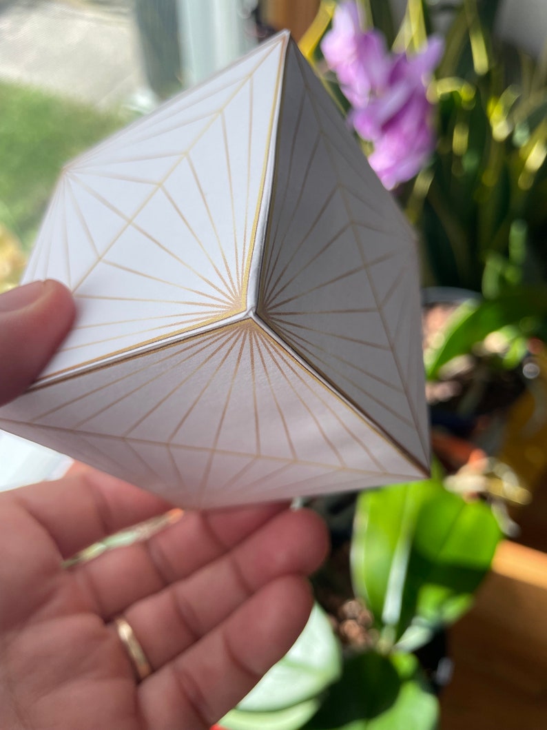 Hexahedron 3D Cube Papercraft Template Pdf-platonic Solids-printable ...