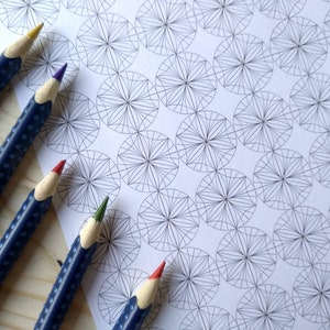 Small Seed of Life Pattern Blank Sheet-color Geometry Symbols-geometric ...