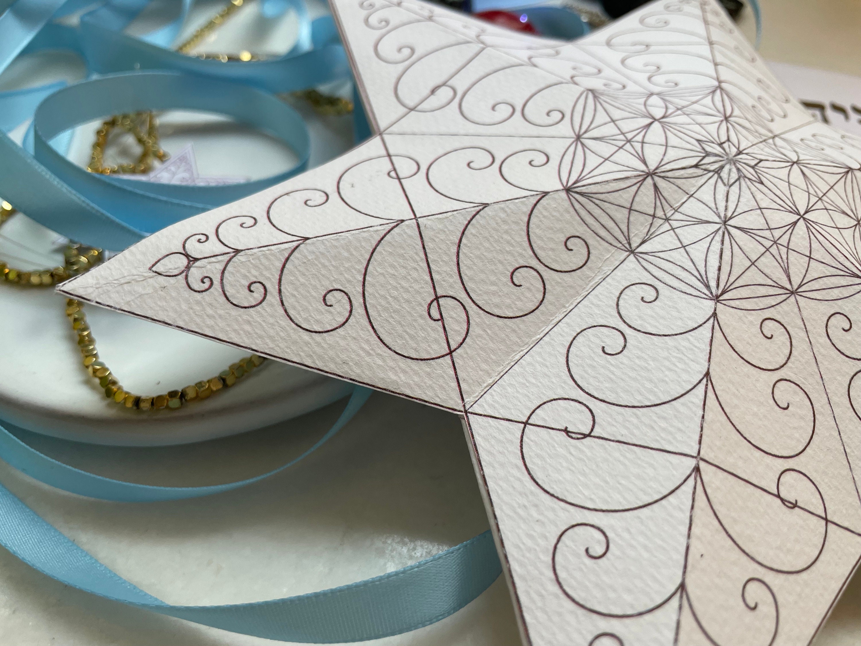 Stardesign Craft Star Décor-3d Paper Craft Template-david Star Decoration-make Homemade ...