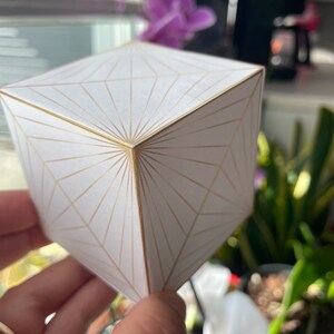 Hexahedron 3D Cube Papercraft Template Pdf-platonic Solids-printable ...
