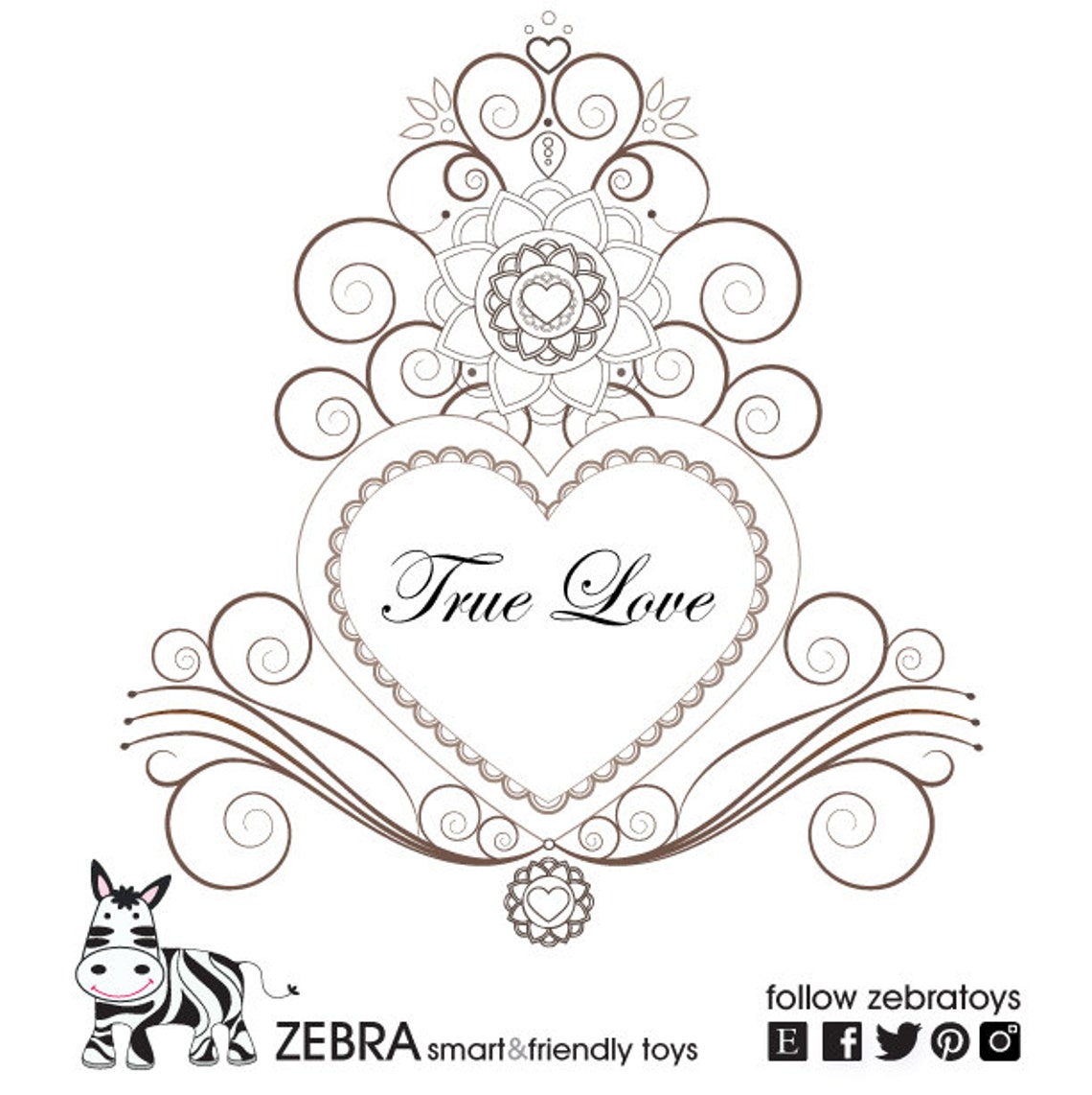 True Love-Coloring page-Heart Mandala-Printable Art-Digital | Etsy