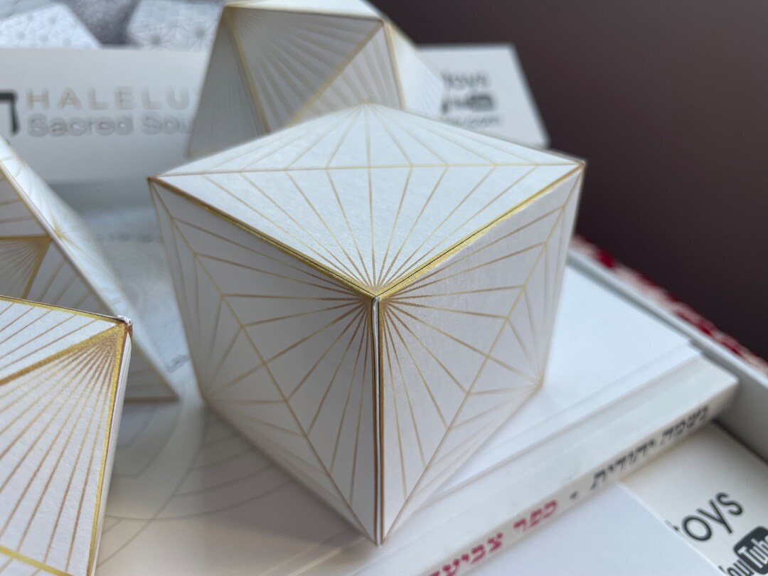 Hexahedron 3D Cube Papercraft Template Pdf-platonic Solids-printable ...