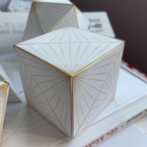 Hexahedron 3D Cube Papercraft Template Pdf-platonic Solids-printable ...