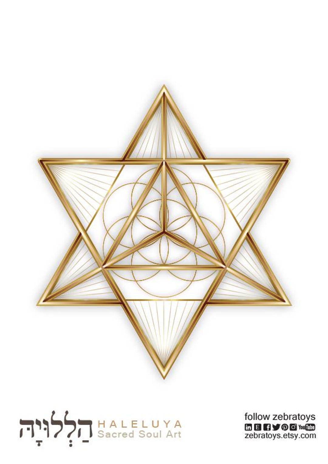 Kabbalah Merkaba Sacred Geometry Art-merkabah-merkavah-wall Décor ...