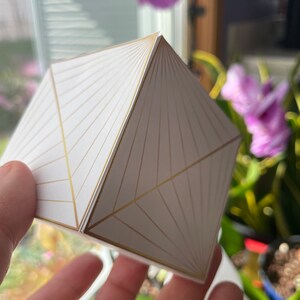 Hexahedron 3D Cube Papercraft Template Pdf-platonic Solids-printable ...