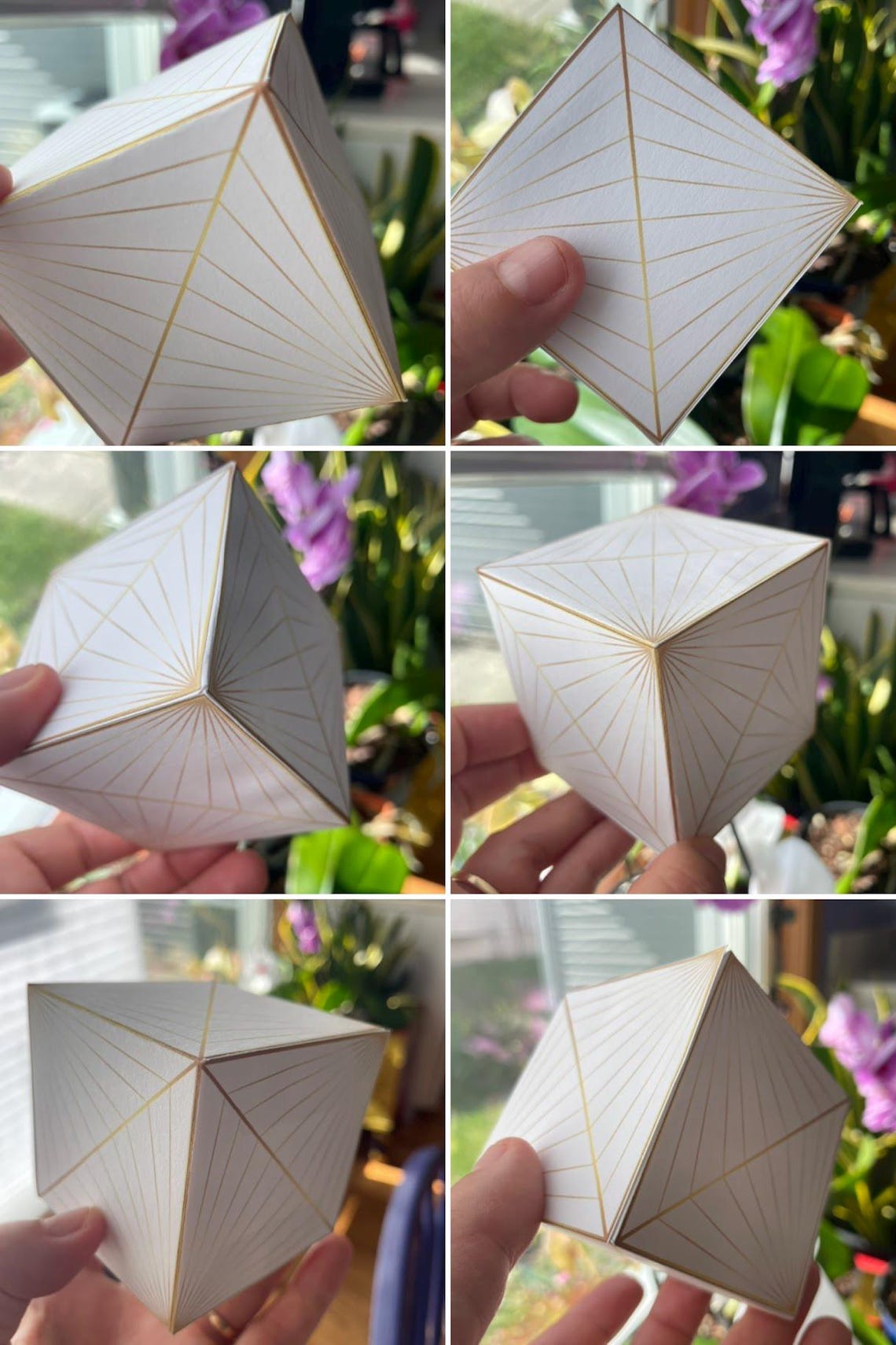 Hexahedron 3D Cube Papercraft Template Pdf-platonic Solids-printable ...