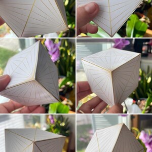 Hexahedron 3D Cube Papercraft Template Pdf-platonic Solids-printable ...