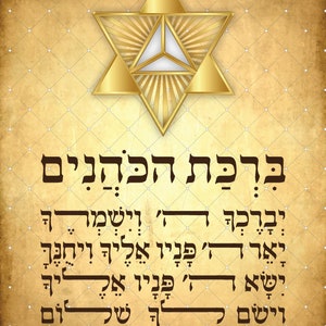 Birkat Kohanim Priestly Blessing Hebrew Jewish Wall Art Gift Ideas-Biblical Cohanim Peace Blessings House-Prayer PDF Print-DOWNLOAD HALELUYA
