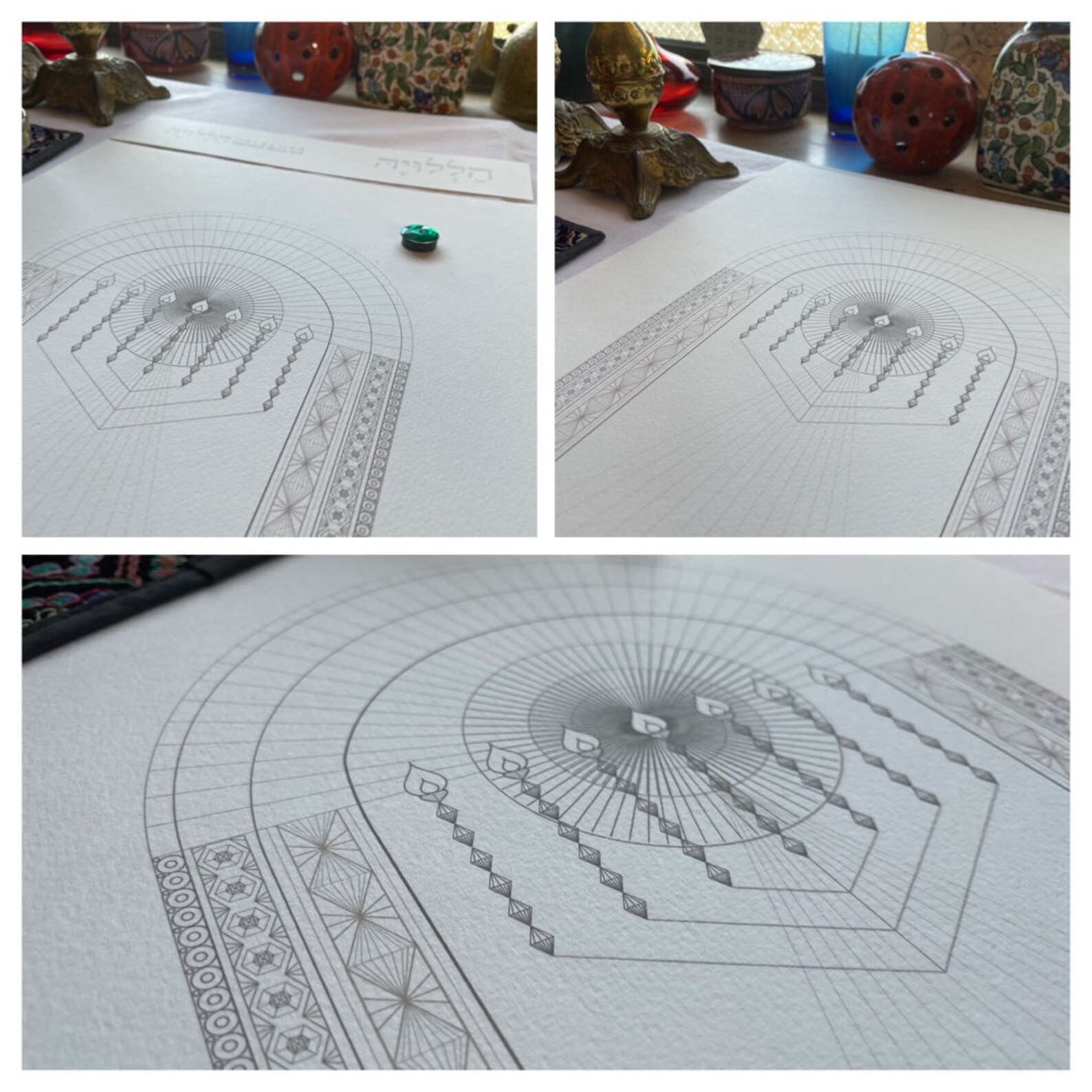 Menorah Coloring Page Poster-jewish Art-home Blessings and - Etsy