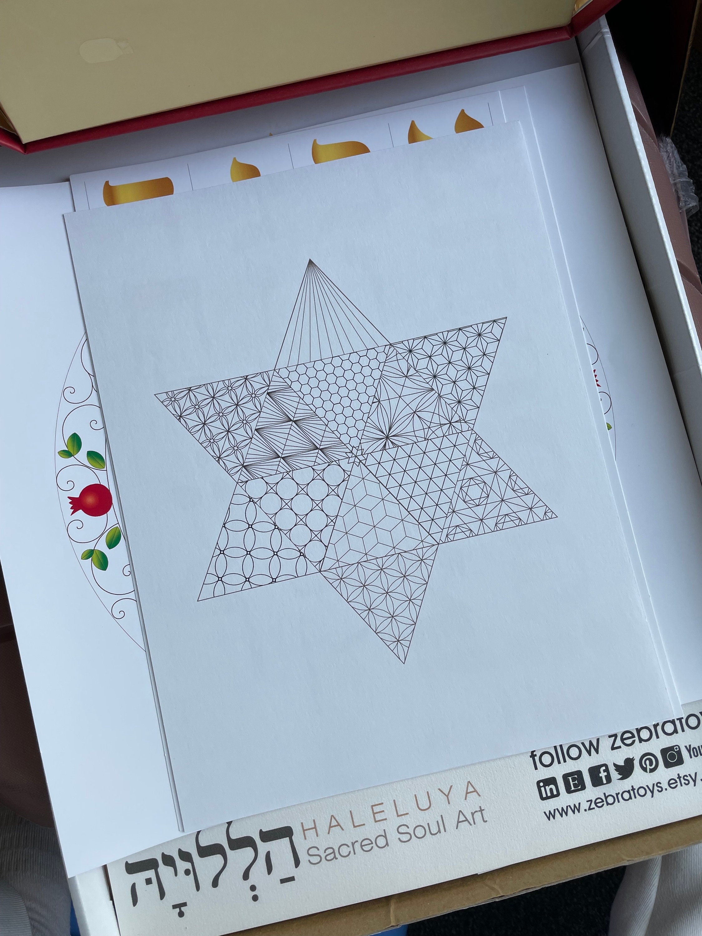 Star of David Patterns-print Coloring Page-jewish Art Crafts-printable ...