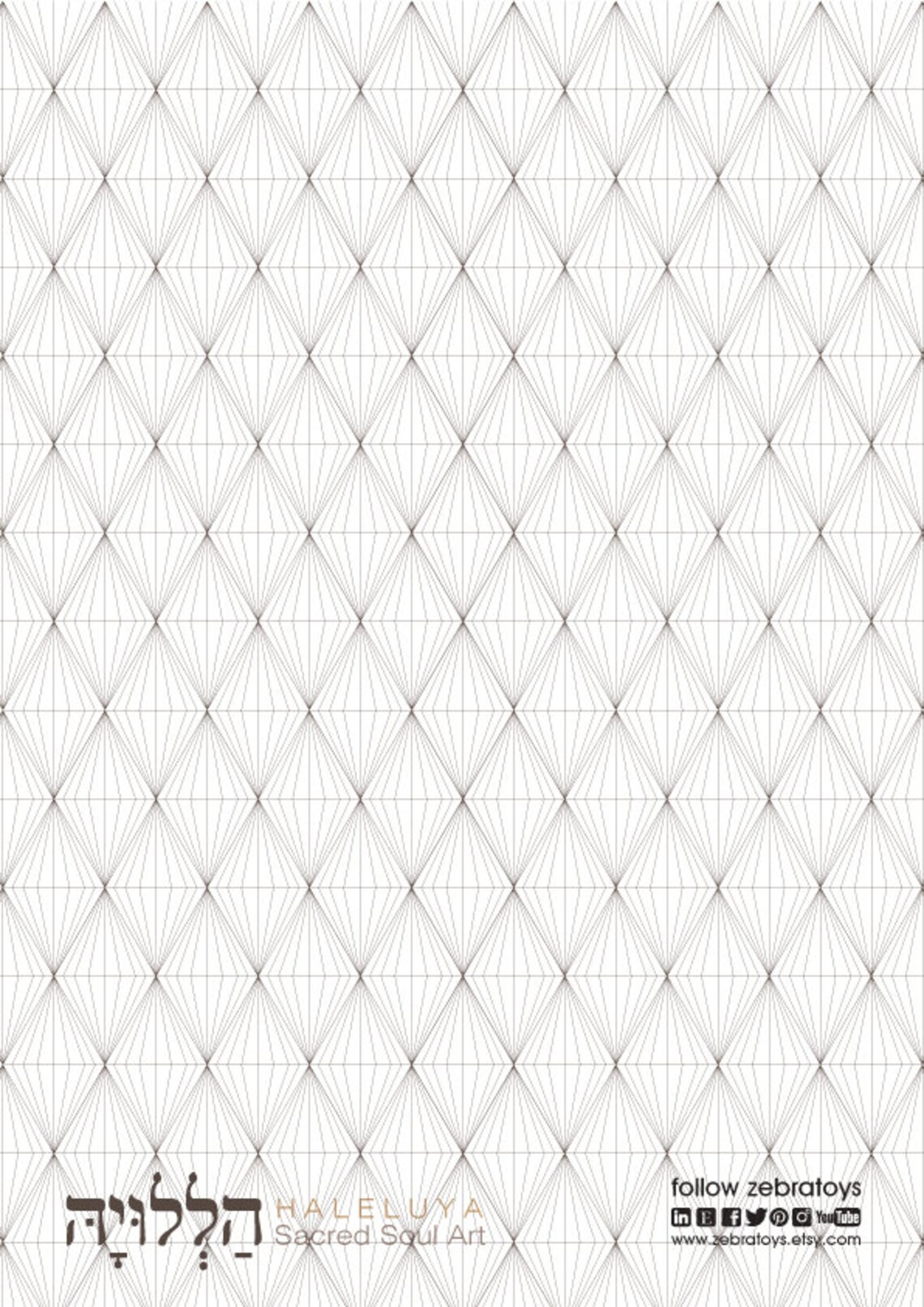 Crystals Pattern Sheet Coloring Pages Printable Seamless Geometric ...