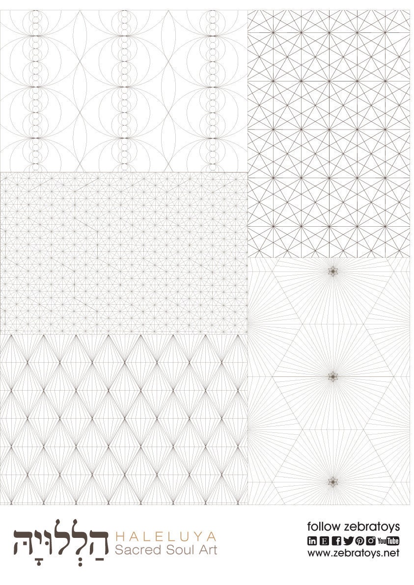 Sacred Geometry Art Postcards to Print and - Etsy