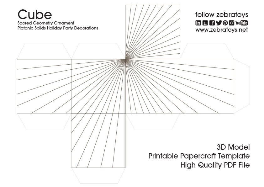 Papercraft 2024 cube template