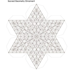 Star Décor-paper Template-3d David Star Decoration-craft Homemade ...