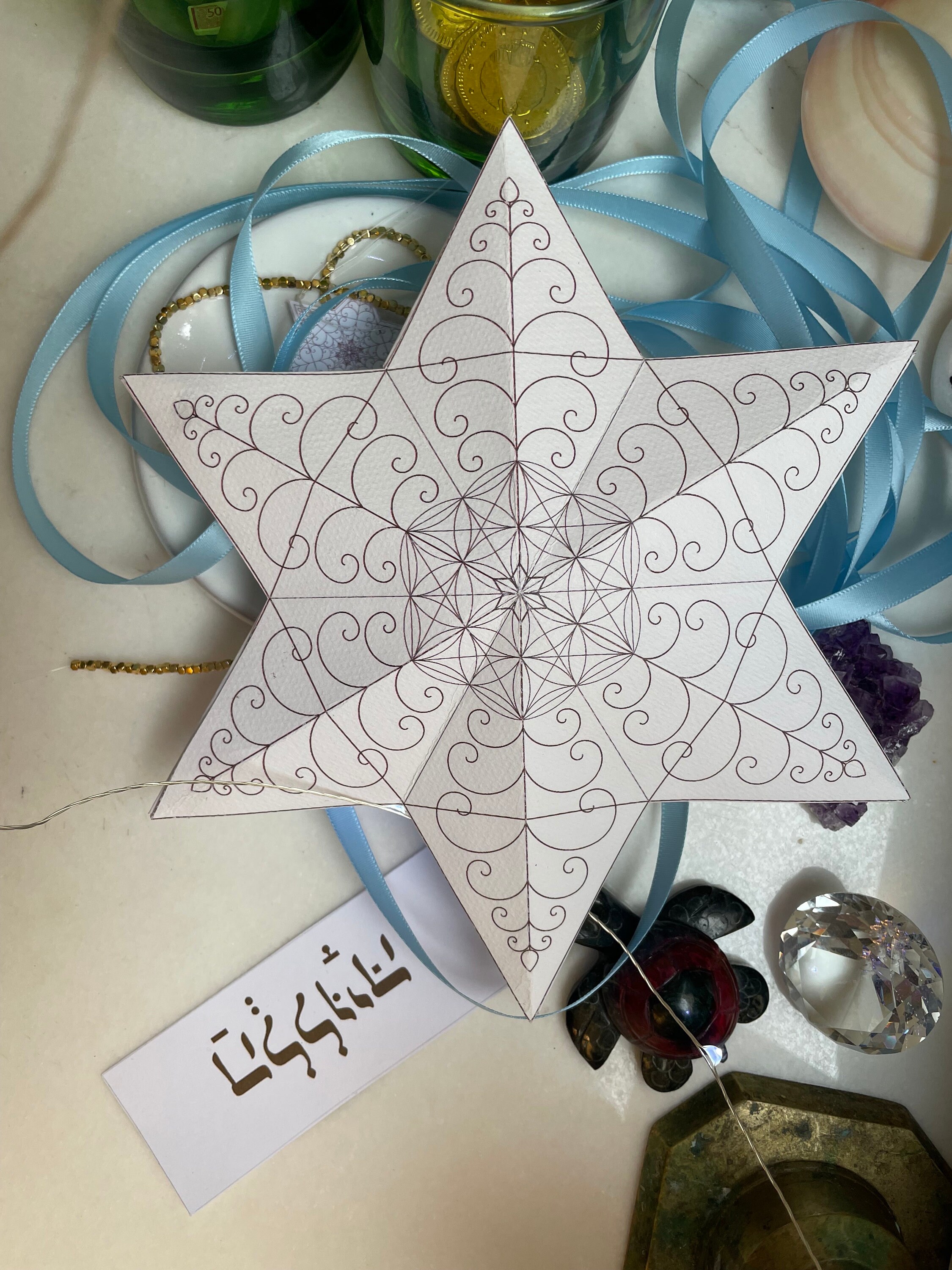 Stardesign Craft Star Décor-3d Paper Craft Template-david Star Decoration-make Homemade ...