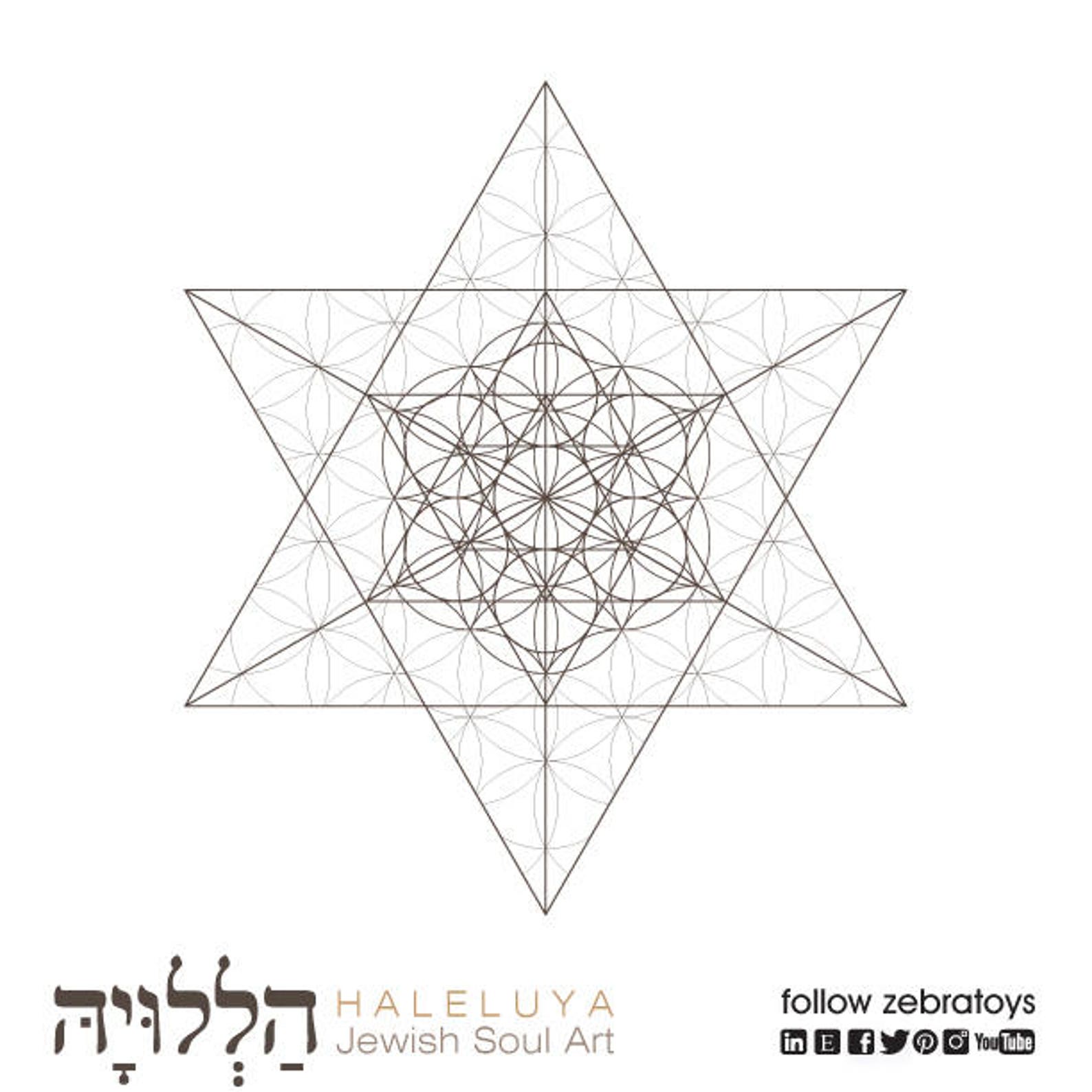 Star Tetrahedron Star of David Flower of Life Pattern sacred - Etsy Israel